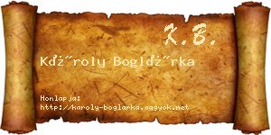 Károly Boglárka névjegykártya