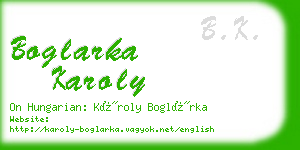 boglarka karoly business card